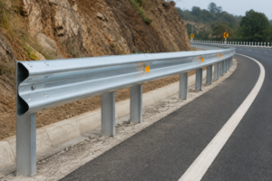 metal beam crash barrier